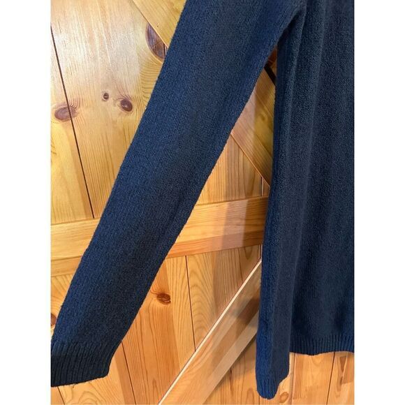 ABERCROMBIE & FITCH Navy Blue Zipper Sweater Dress Medium Tall Women's (0958) - Picture 5 of 7